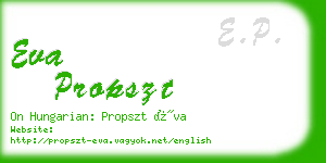 eva propszt business card